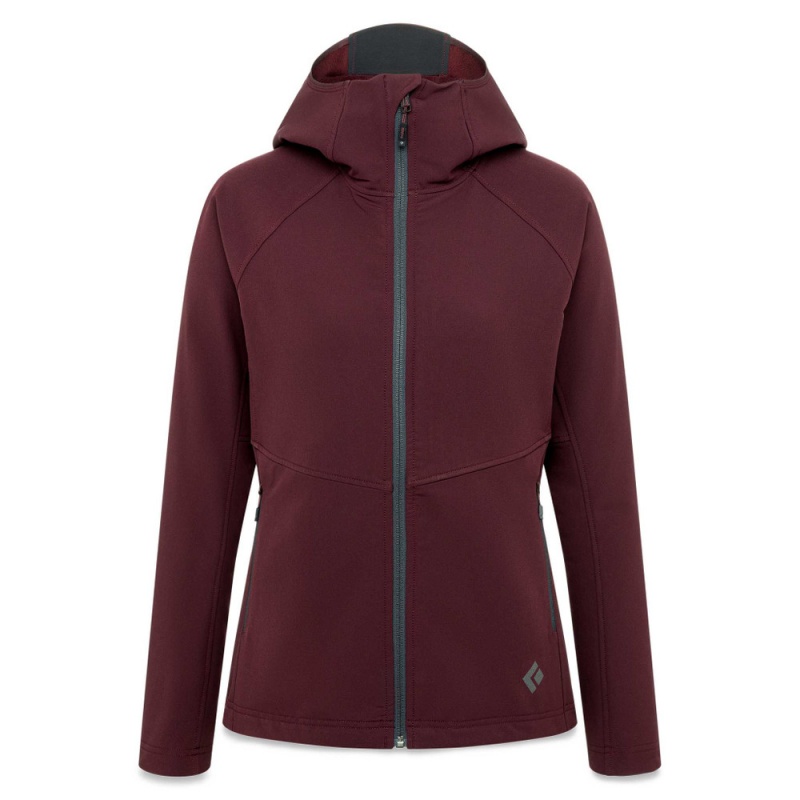 Burgundy Women\'s Black Diamond Element Hoody Jackets | XR236297