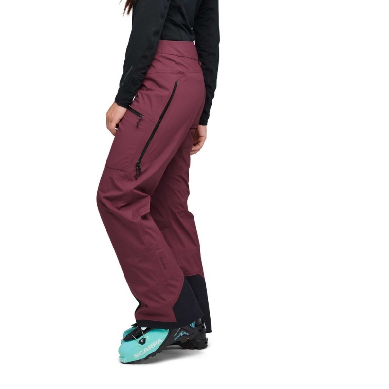 Burgundy Women's Black Diamond Recon LT Pants | FK914560