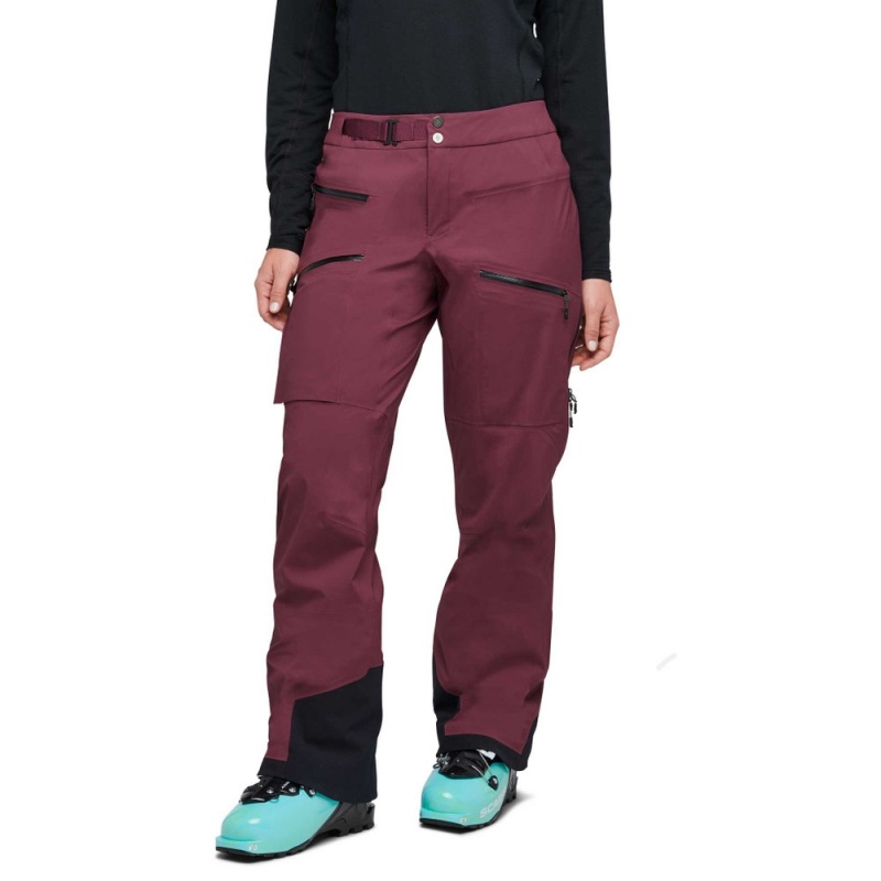 Burgundy Women's Black Diamond Recon LT Pants | FK914560