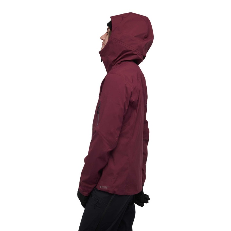 Burgundy Women's Black Diamond Recon LT Shell Jackets | PX480210