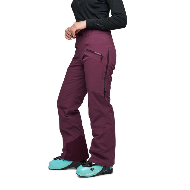 Burgundy Women's Black Diamond Recon Stretch Insulated Pants | DQ816472