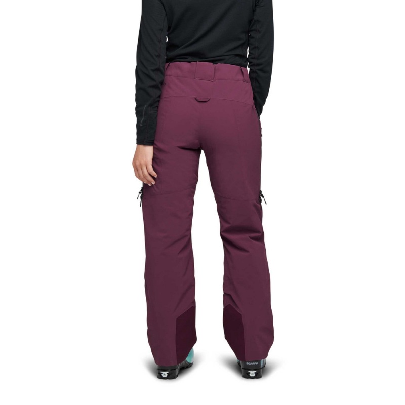 Burgundy Women's Black Diamond Recon Stretch Ski Pants | GT618995