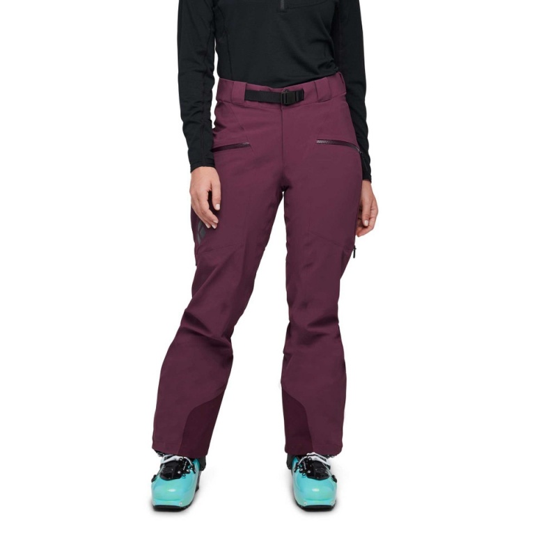 Burgundy Women's Black Diamond Recon Stretch Ski Pants | GT618995