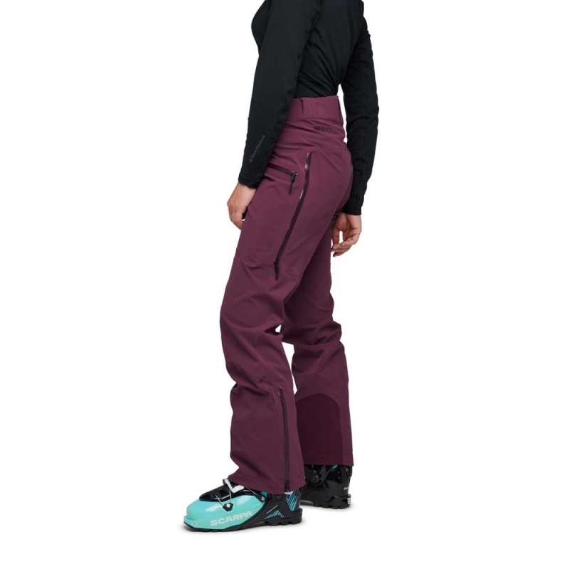 Burgundy Women's Black Diamond Recon Stretch Ski Pants | GT618995