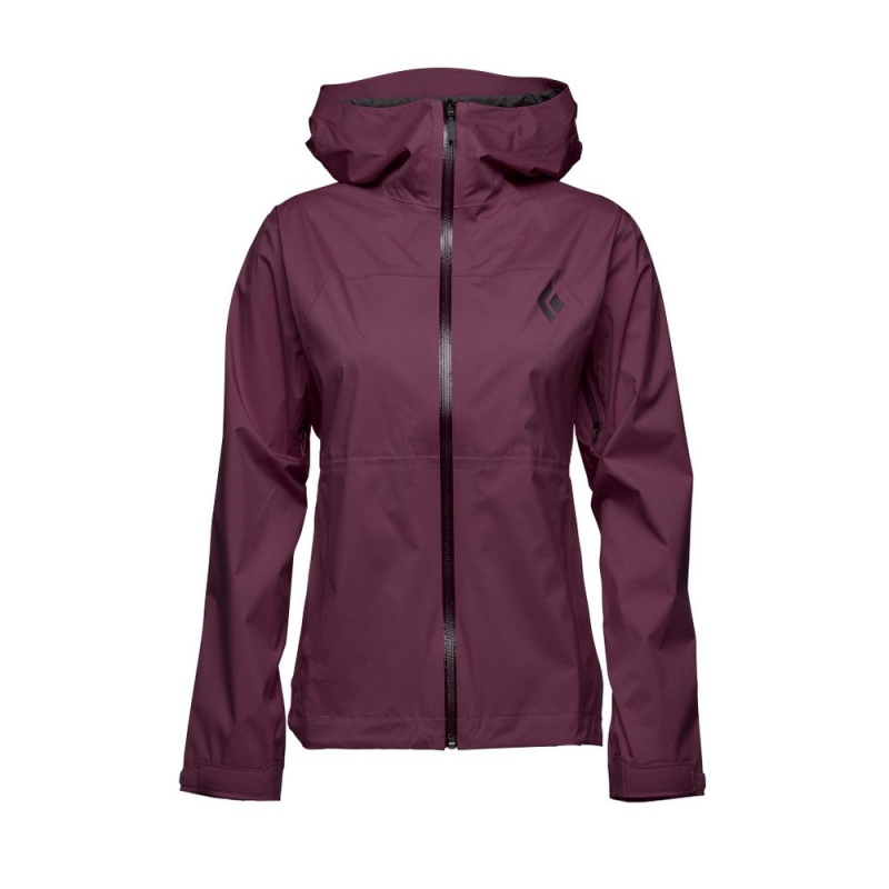 Burgundy Women\'s Black Diamond Stormline Stretch Rain Shell Jackets | HX842016