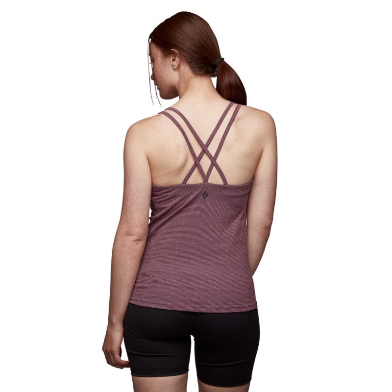 Burgundy Women's Black Diamond Talus Tank Top | OB565883