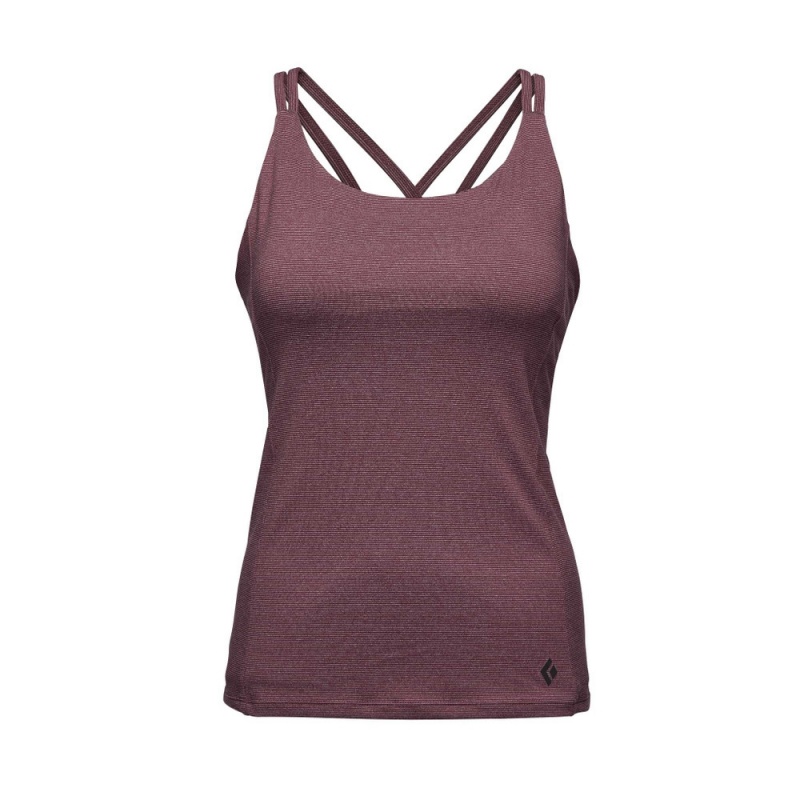 Burgundy Women\'s Black Diamond Talus Tank Top | OB565883