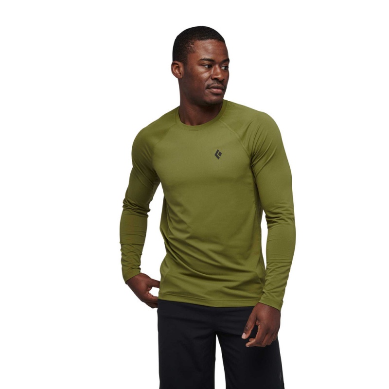 Green Men's Black Diamond Alpenglow Crew Long Sleeve | GI155731