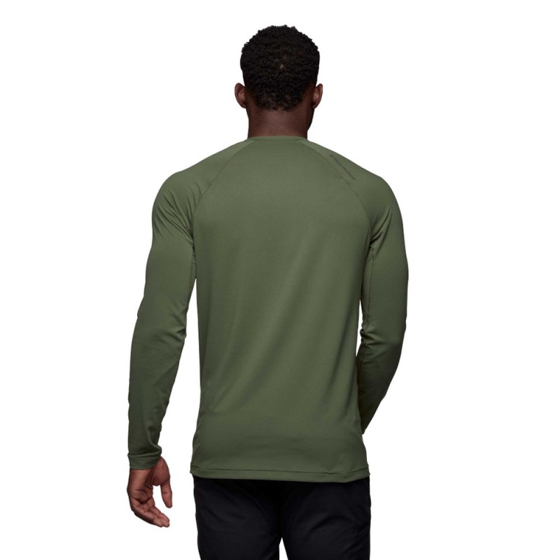 Green Men's Black Diamond Alpenglow Crew Long Sleeve | HW041327