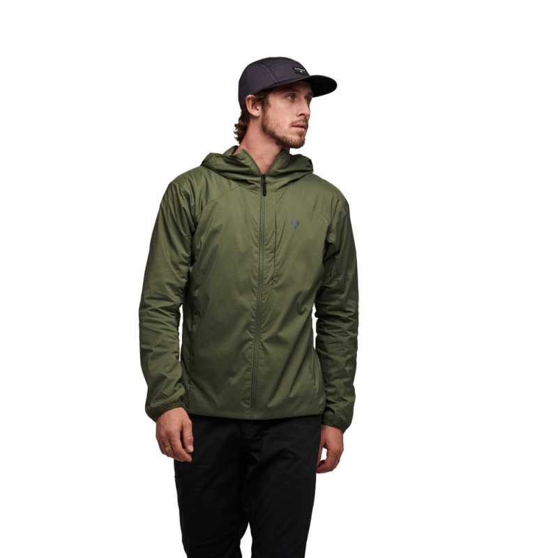 Green Men's Black Diamond Alpine Start Insulated Hoody Jackets | WH941214