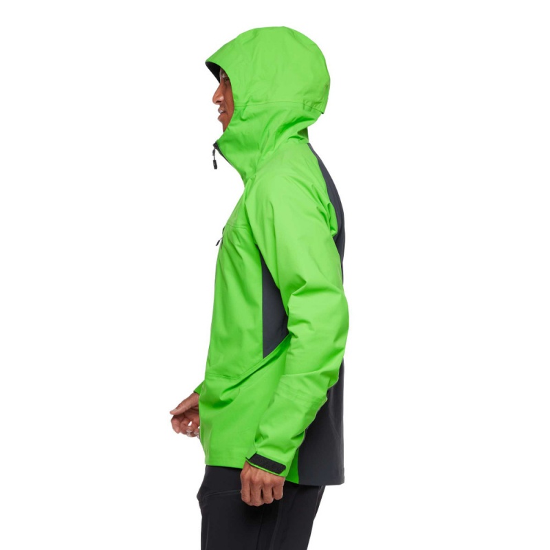 Green Men's Black Diamond Dawn Patrol Hybrid Shell Jackets | BO188285