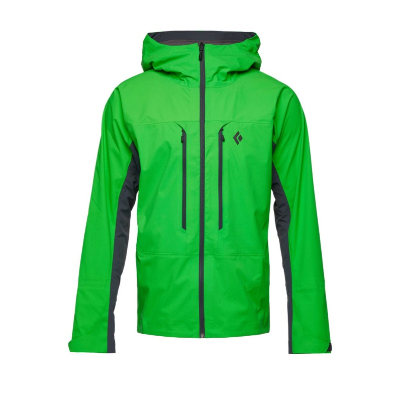 Green Men\'s Black Diamond Dawn Patrol Hybrid Shell Jackets | BO188285