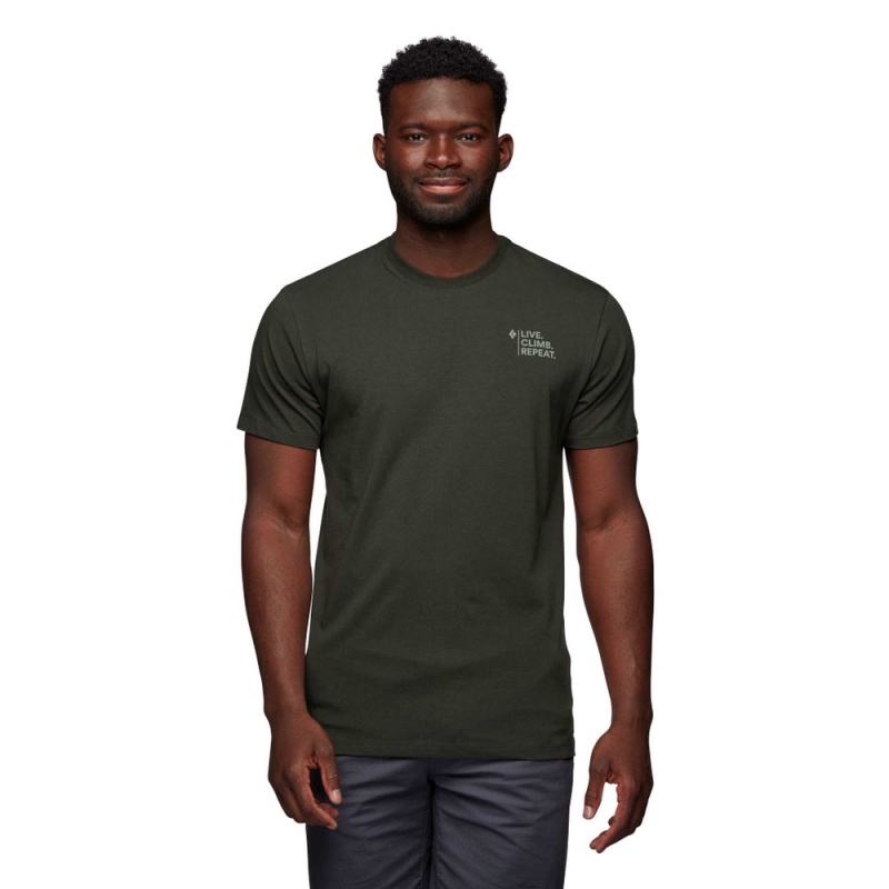 Green Men's Black Diamond Desert To Mountain T Shirts | QP452967