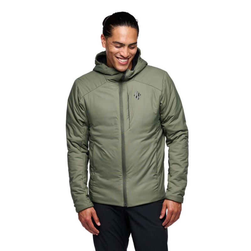 Green Men's Black Diamond First Light Stretch Hoody Jackets | XQ399487