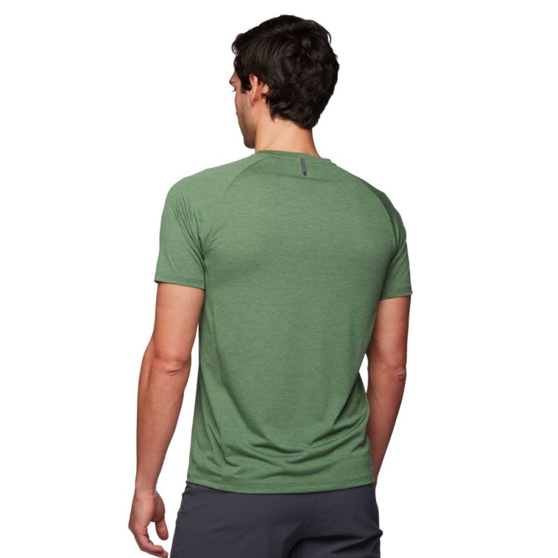 Green Men's Black Diamond Lightwire Short Sleeve Tech T Shirts | OL383850