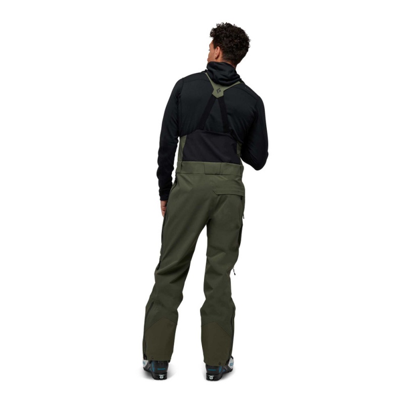 Green Men's Black Diamond Recon Stretch Bib Pants | PB136745