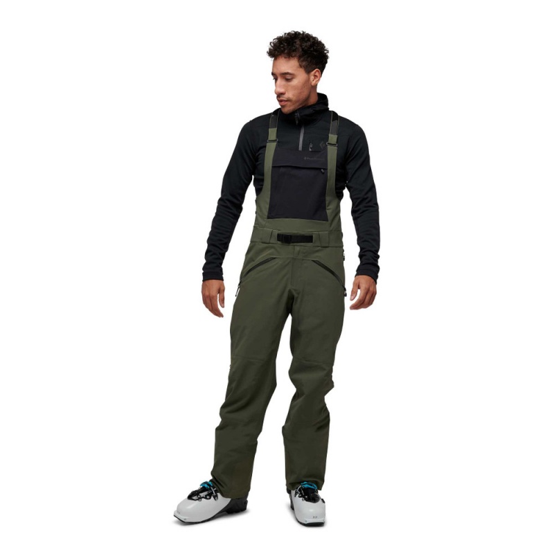 Green Men's Black Diamond Recon Stretch Bib Pants | PB136745