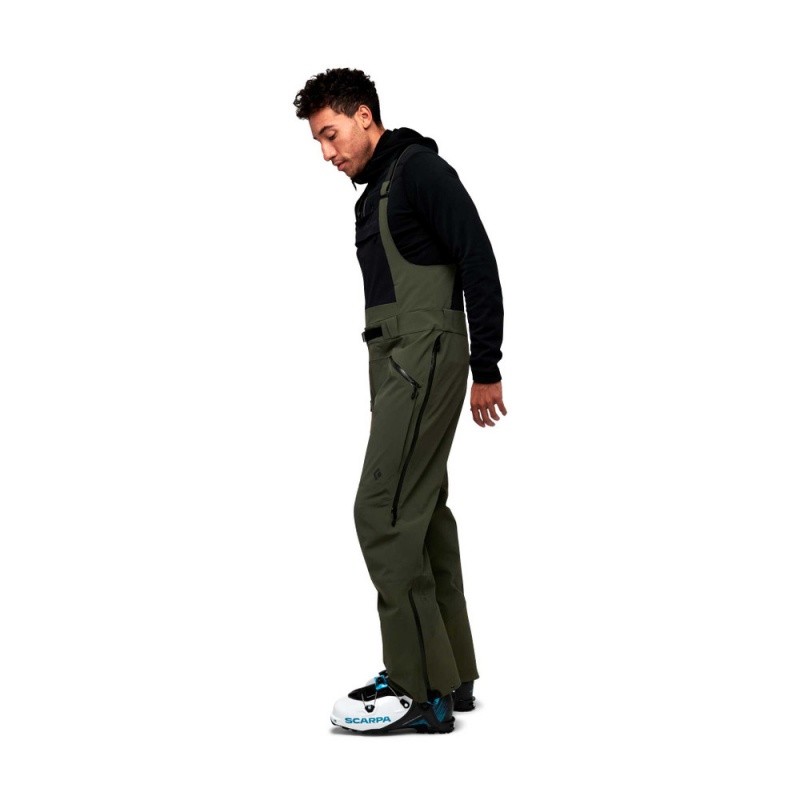 Green Men's Black Diamond Recon Stretch Bib Pants | PB136745