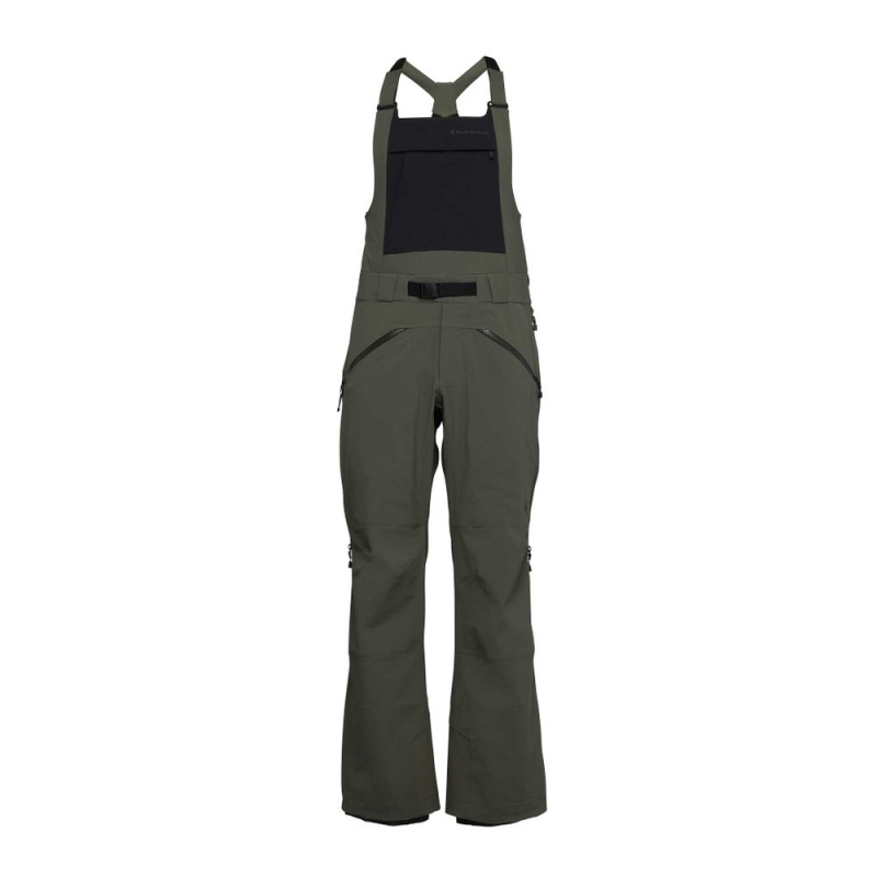 Green Men\'s Black Diamond Recon Stretch Bib Pants | PB136745