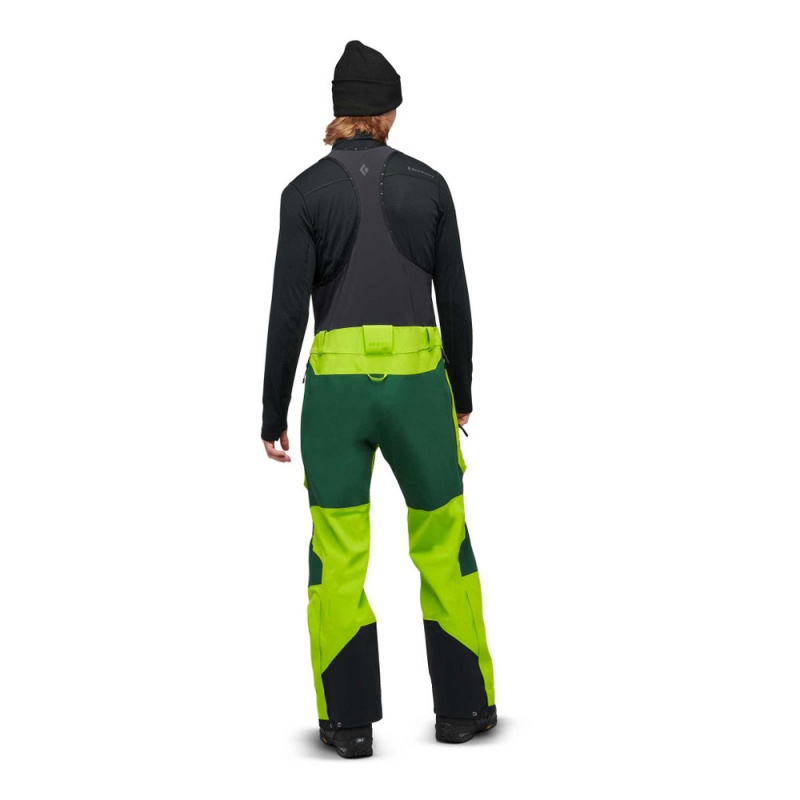 Green Men's Black Diamond Recon Stretch Pro Bib Pants | HY277403