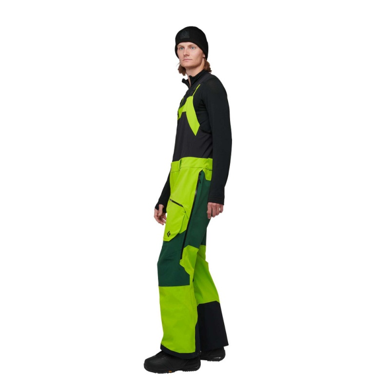 Green Men's Black Diamond Recon Stretch Pro Bib Pants | HY277403