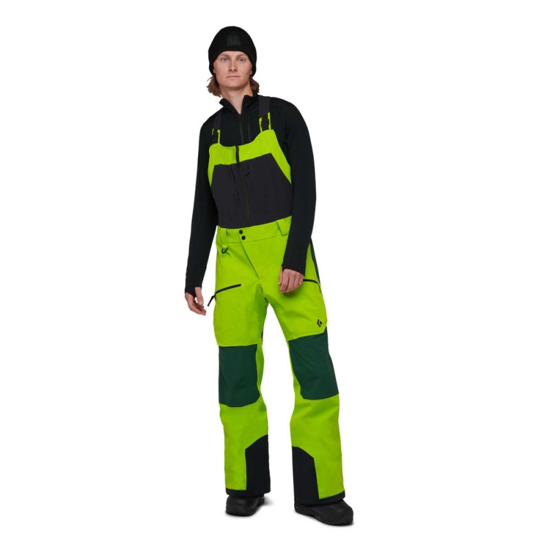 Green Men\'s Black Diamond Recon Stretch Pro Bib Pants | HY277403