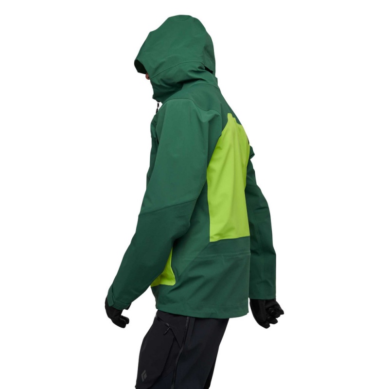 Green Men's Black Diamond Recon Stretch Pro Shell Jackets | ZJ698084