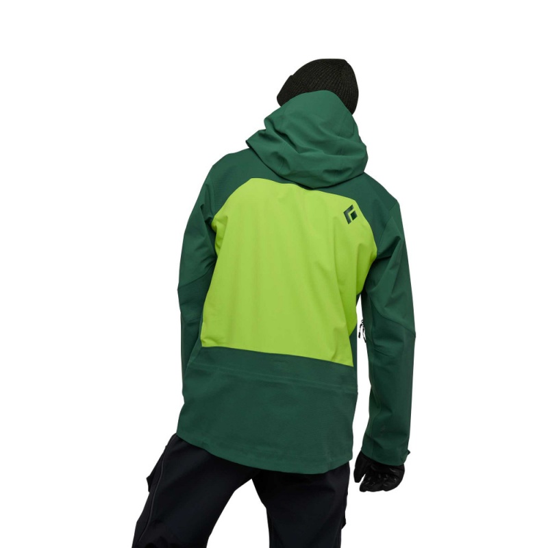 Green Men's Black Diamond Recon Stretch Pro Shell Jackets | ZJ698084