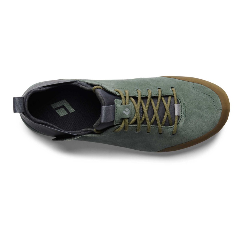 Green Men's Black Diamond Session Suede Sneakers | YW141340