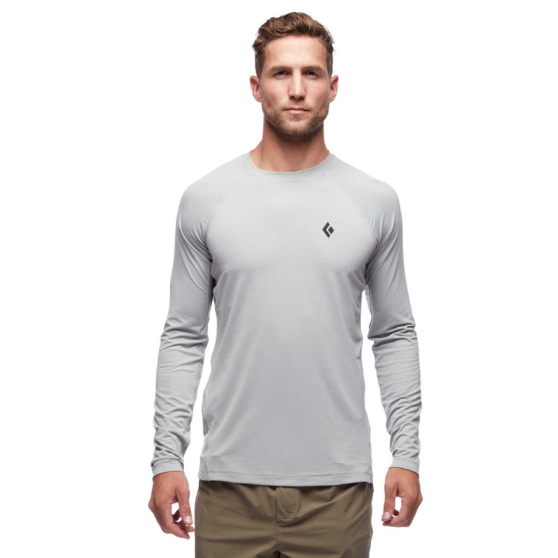 Grey Men's Black Diamond Alpenglow Crew Long Sleeve | PR041950