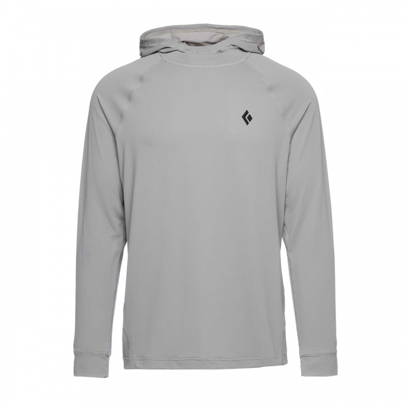 Grey Men\'s Black Diamond Alpenglow Hoodie | PI723158