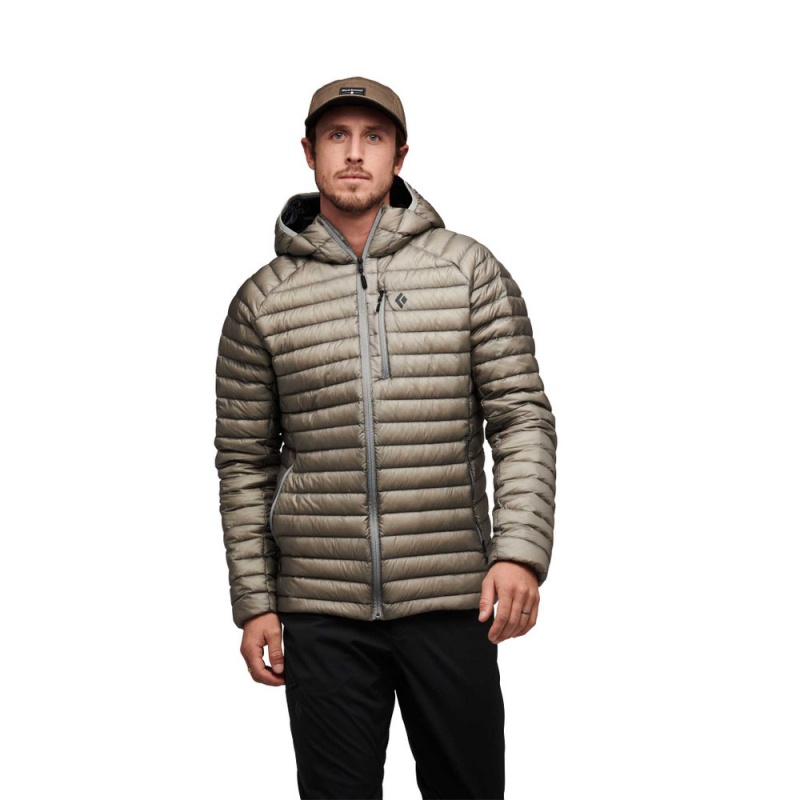 Grey Men's Black Diamond Approach Hoody Down Jackets | HD435473