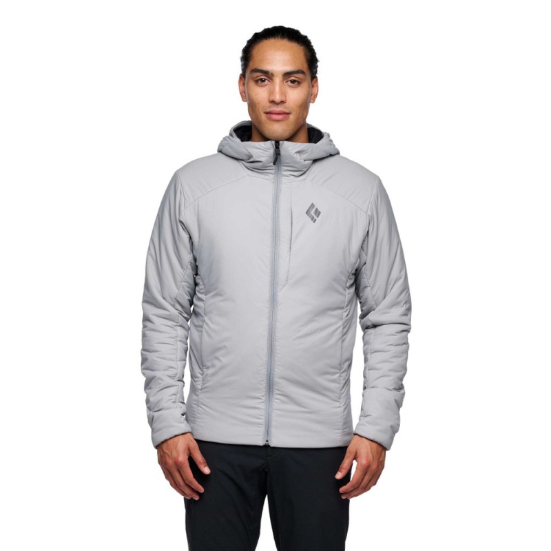 Grey Men's Black Diamond First Light Stretch Hoody Jackets | IO004287