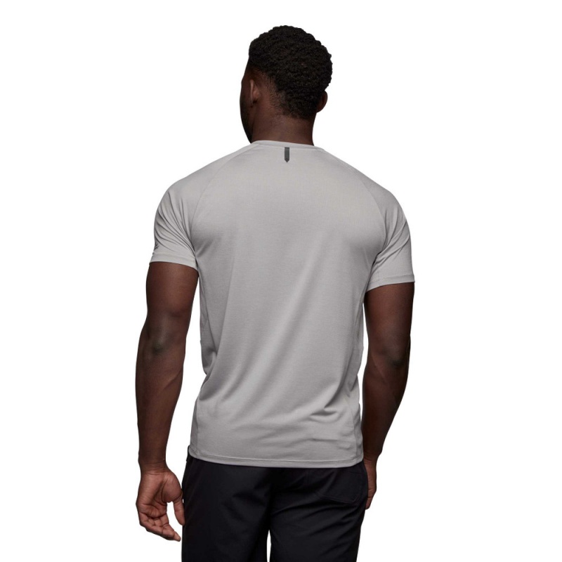 Grey Men's Black Diamond Lightwire Short Sleeve Tech T Shirts | CS634770