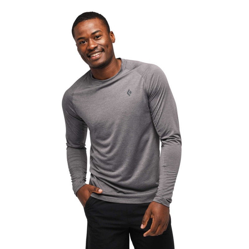 Grey Men's Black Diamond Lightwire Tech Tee Long Sleeve | AZ899604