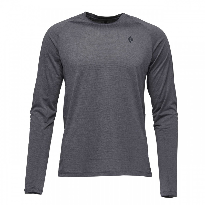 Grey Men\'s Black Diamond Lightwire Tech Tee Long Sleeve | AZ899604