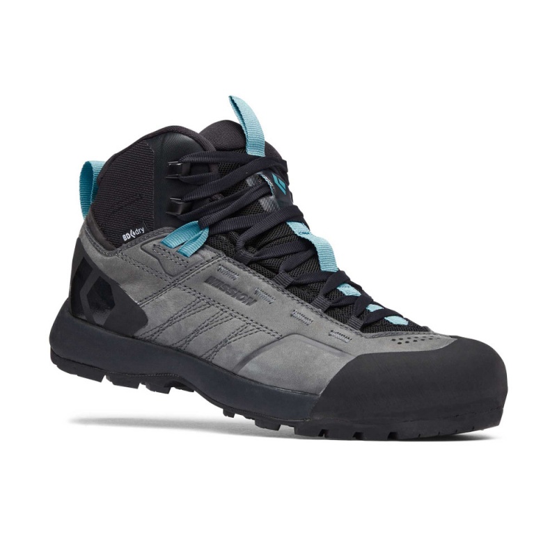 Grey Men's Black Diamond Mission Leather Mid Waterproof Approach Shoes | LV788793