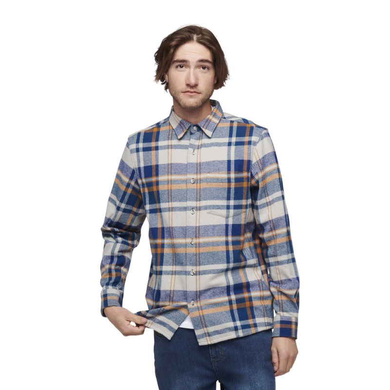 Grey Men's Black Diamond Project Flannel Shirts | VE854489