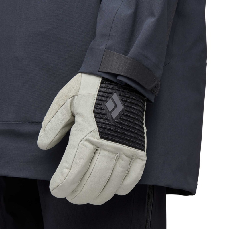 Grey Men's Black Diamond Session Knit Gloves | XG540136