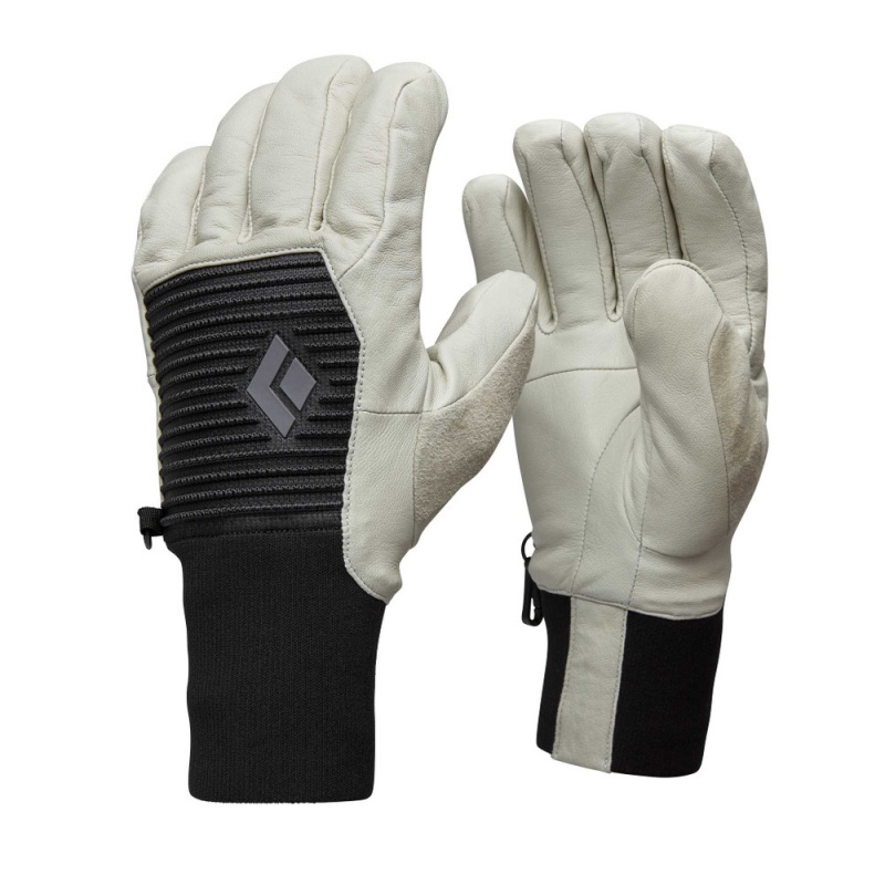 Grey Men\'s Black Diamond Session Knit Gloves | XG540136