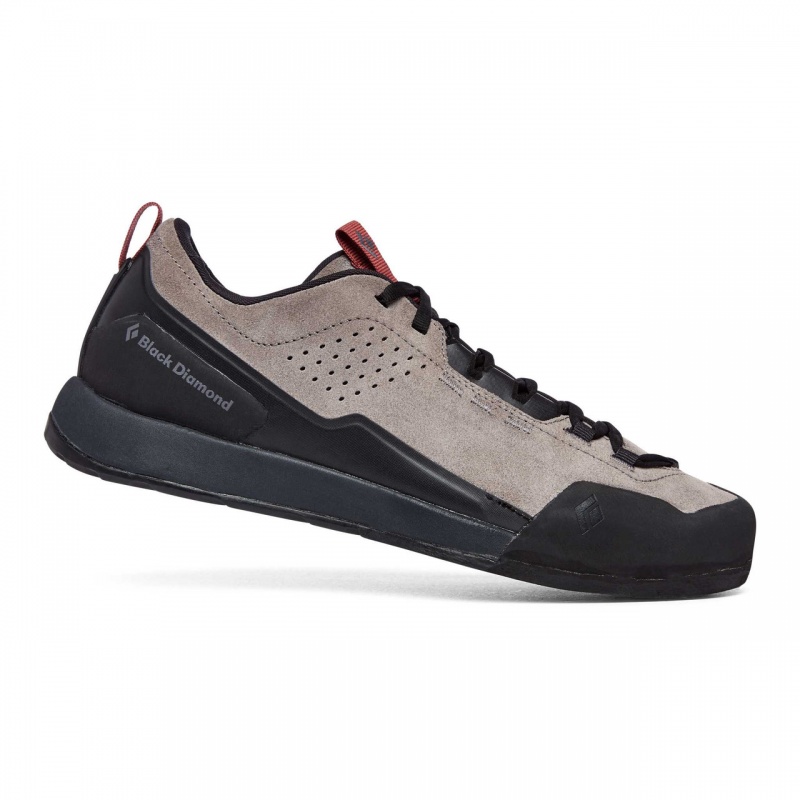 Grey Men's Black Diamond Session Suede Sneakers | JQ528042