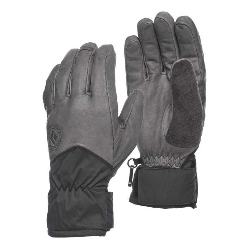 Grey Men\'s Black Diamond Tour Gloves | MT766910