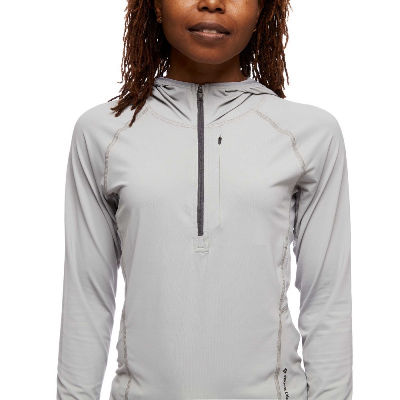 Grey Women's Black Diamond Alpenglow Pro Hoodie | SW439587