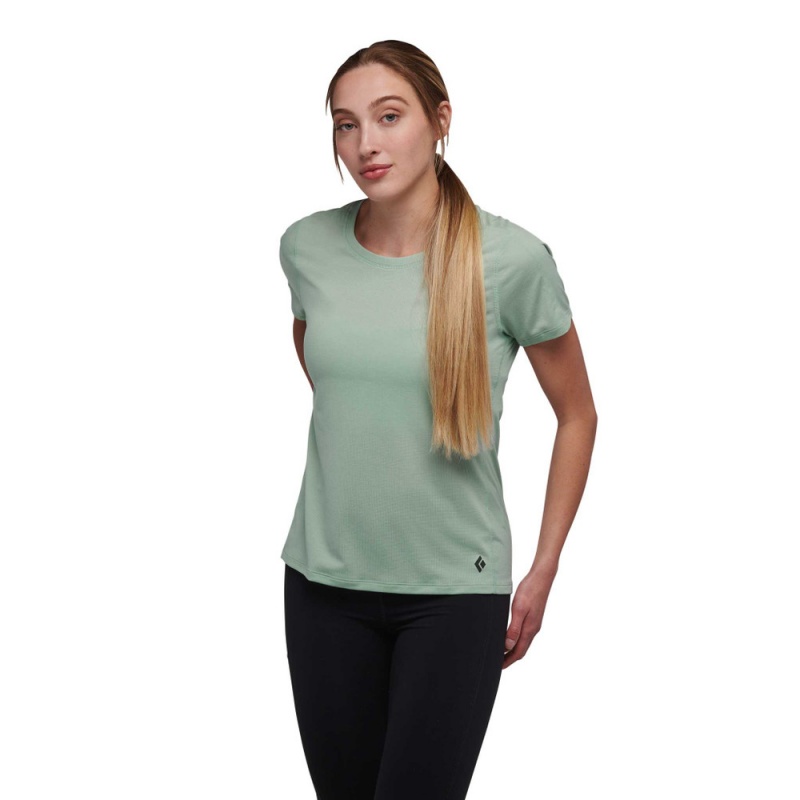 Grey Women's Black Diamond Lightwire Short Sleeve Tech T Shirts | GN468129