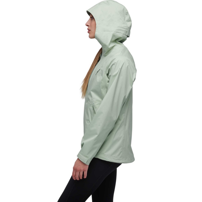 Grey Women's Black Diamond Stormline Stretch Anorak Rain Shell Hoodie | EU238621