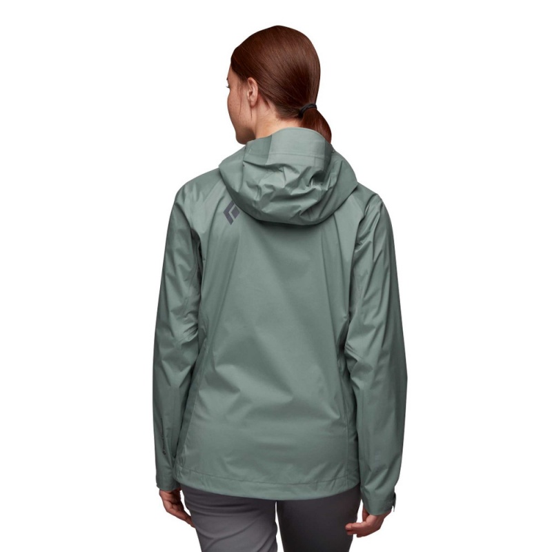 Grey Women's Black Diamond Stormline Stretch Rain Shell Jackets | LC304023