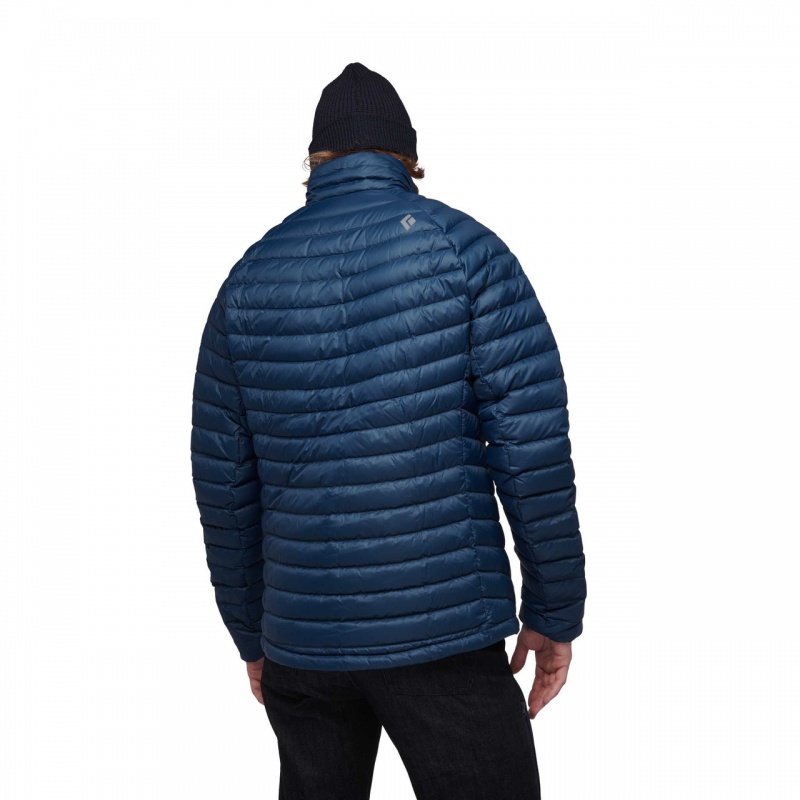 Navy Men's Black Diamond Access Down Jackets | QA062104