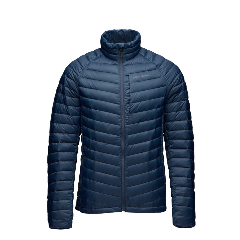 Navy Men\'s Black Diamond Access Down Jackets | QA062104