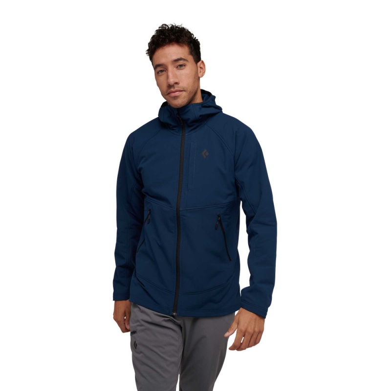 Navy Men's Black Diamond Element Hoody Jackets | SX495936