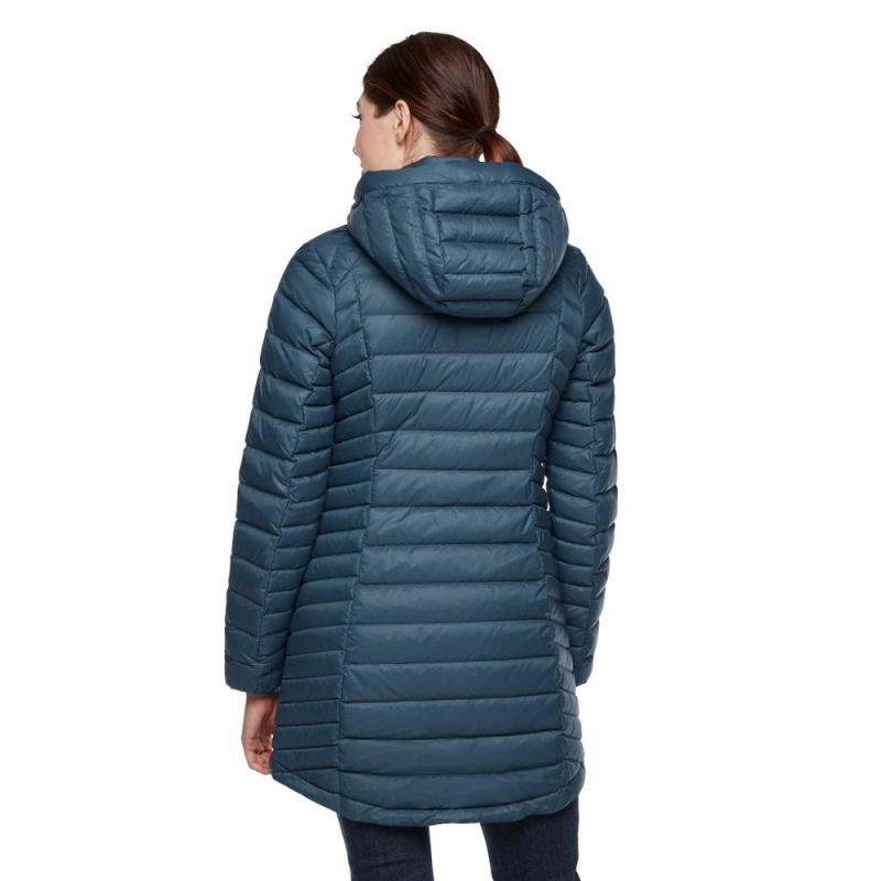 Navy Women's Black Diamond Access Full Length Down Jackets | BS704779